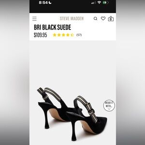 Steve Madden BRI BLACK SUEDE - size 6